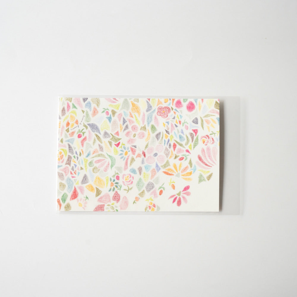 Postcard - Flower Colour pencil - A