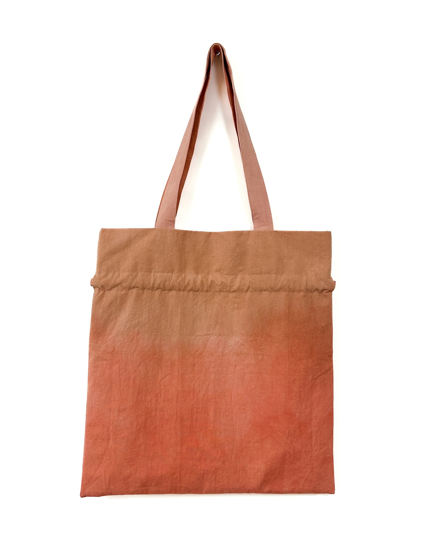 Cherry 草木染め巾着バッグ