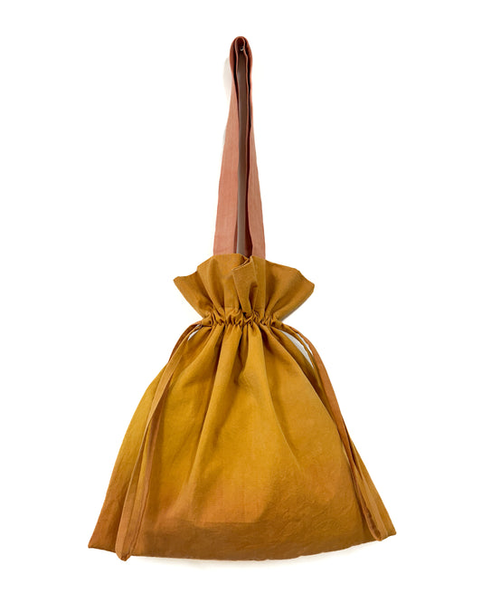 Dandelion 草木染め巾着バッグ