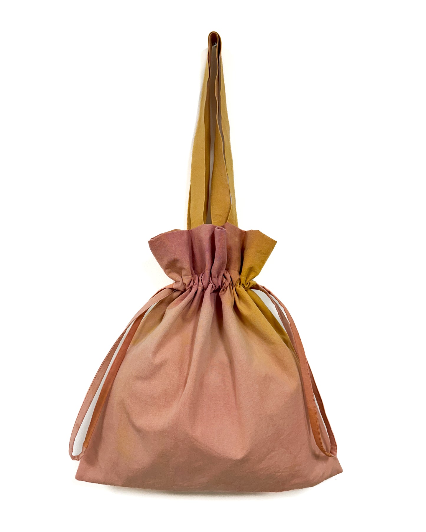 Tulip 草木染め巾着バッグ