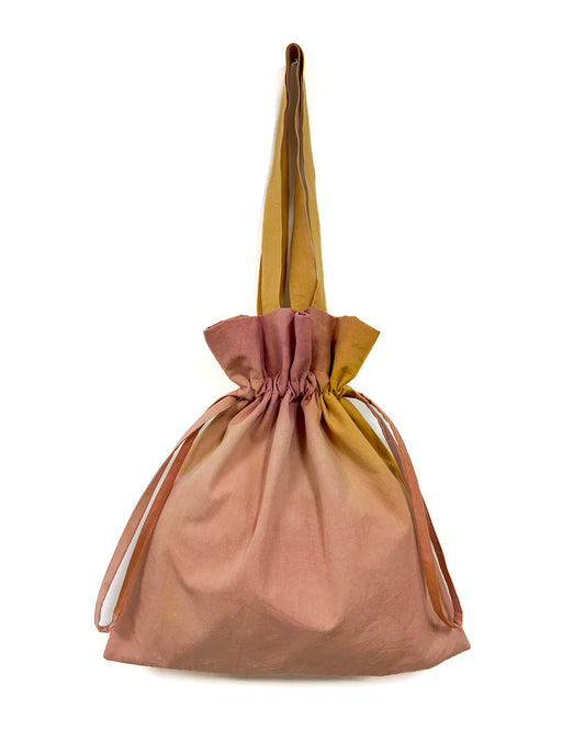 Tulip 草木染め巾着バッグ