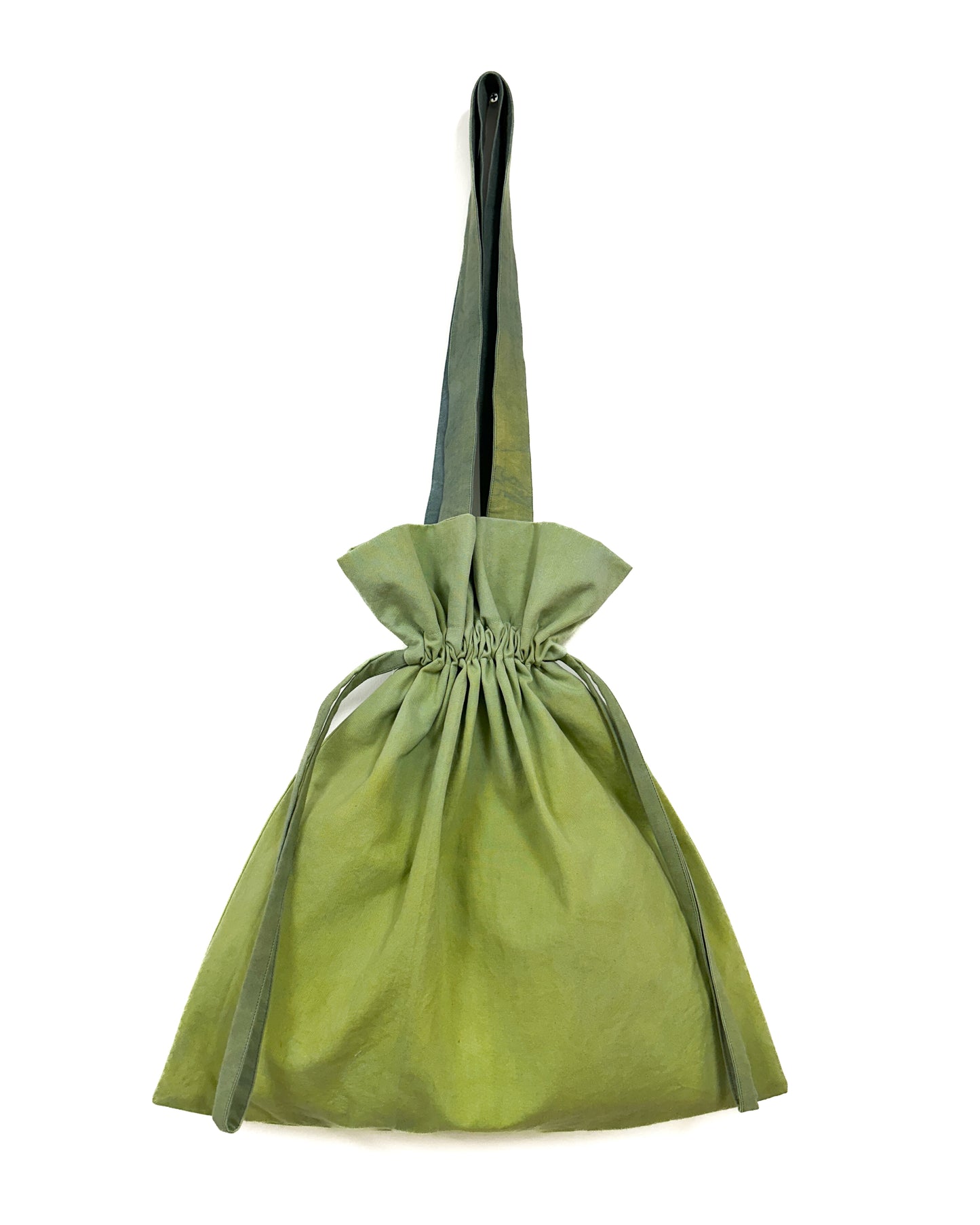 Pistachio 草木染め巾着バッグ