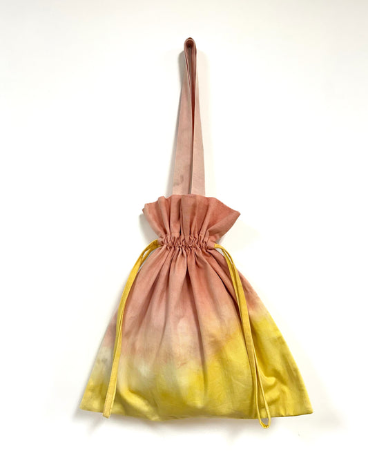 Dahlia 草木染め巾着バッグ