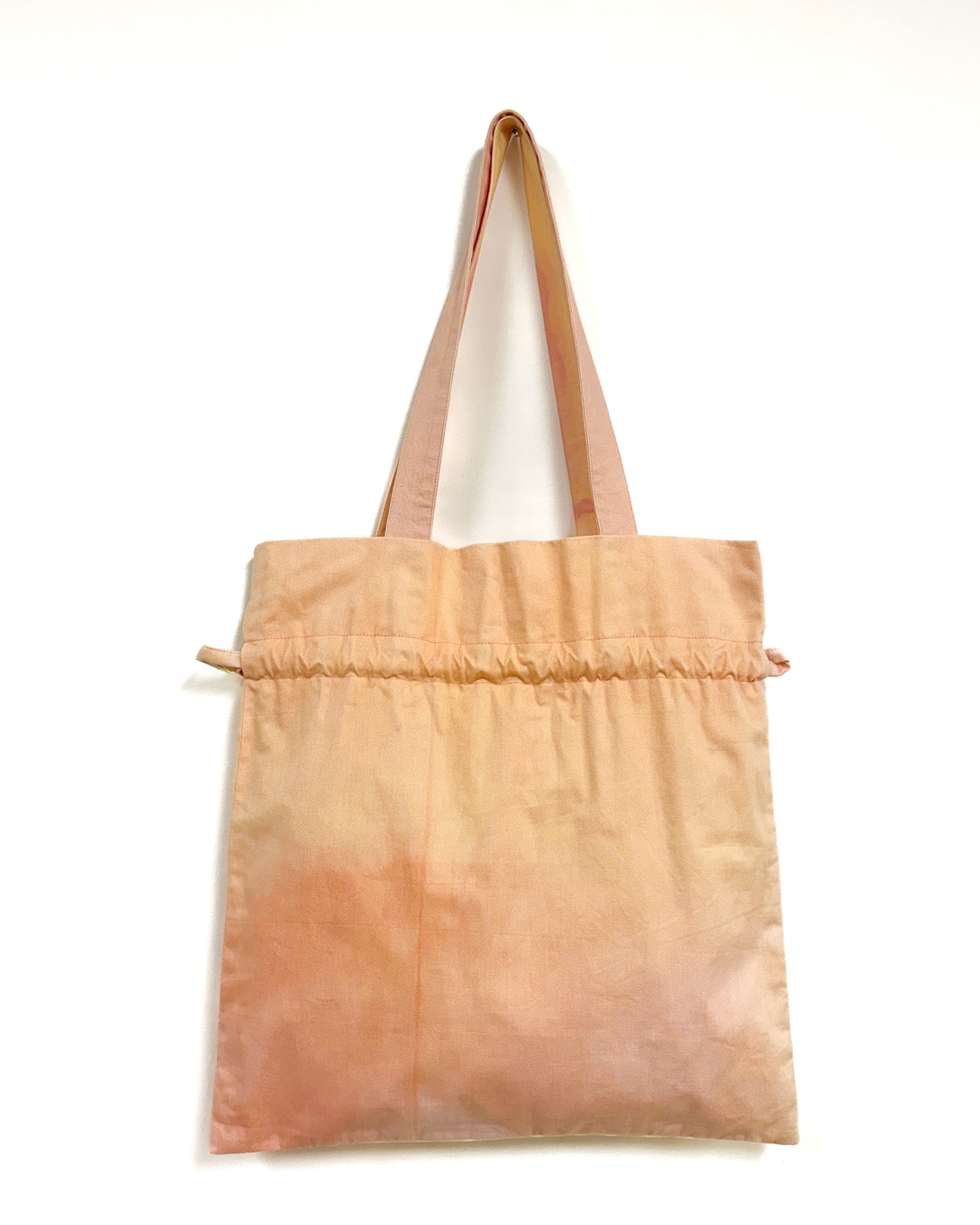 Apricot 草木染め巾着バッグ