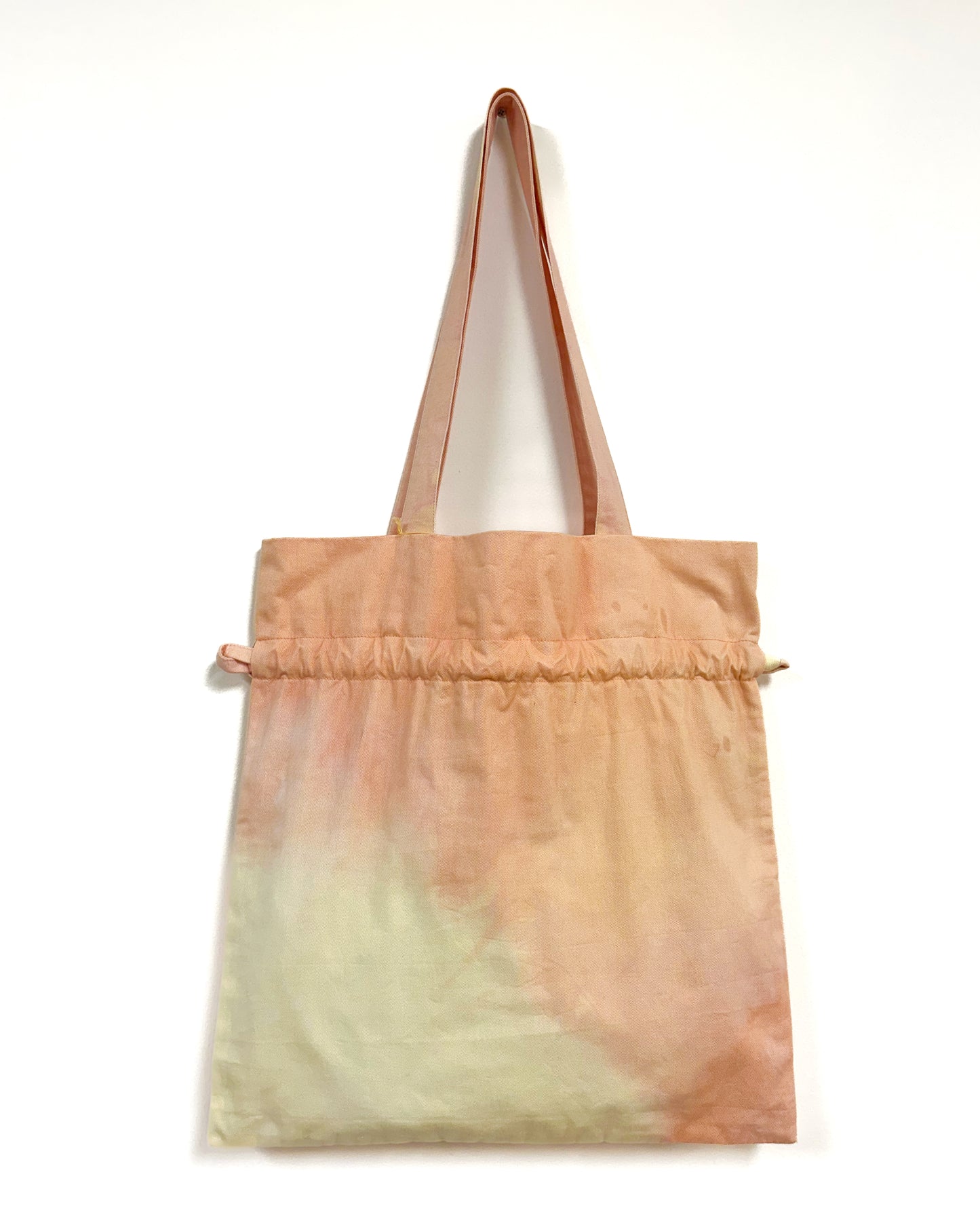 Apricot 草木染め巾着バッグ