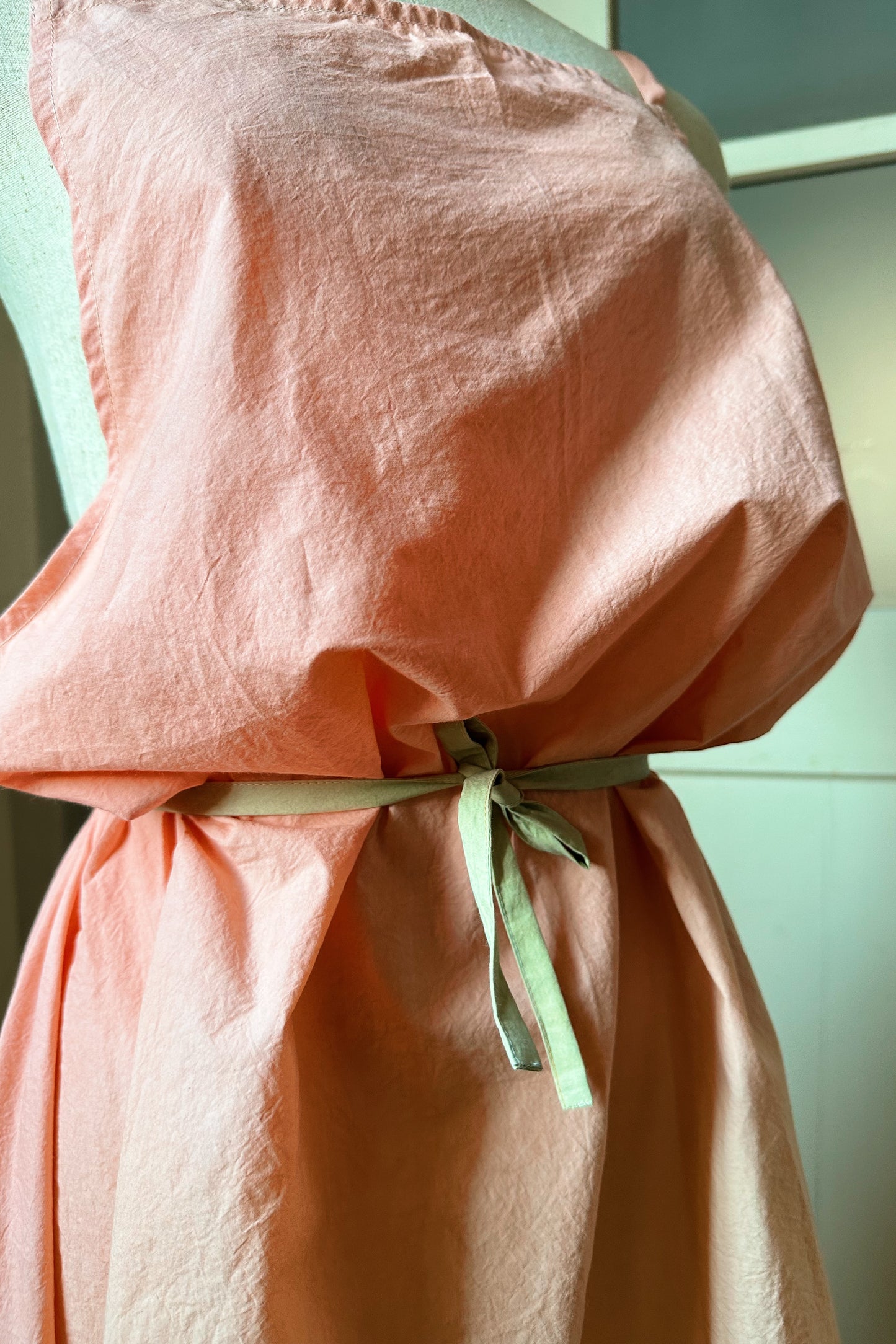 【受注生産】草木染めエプロン　Pink Orange