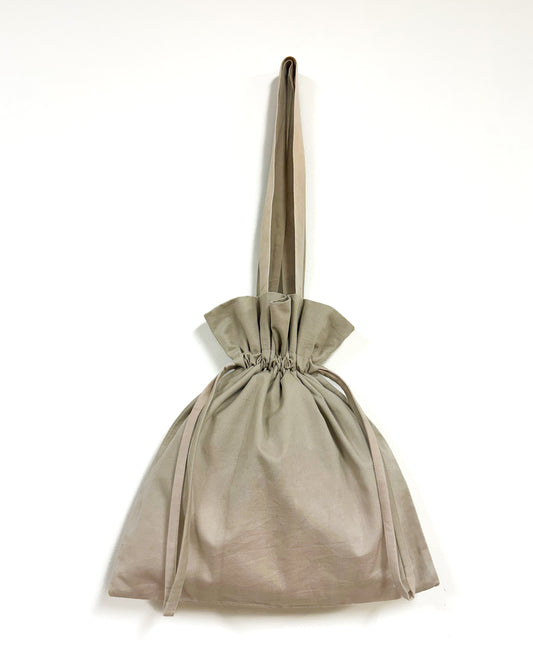 Caramel 草木染め巾着バッグ