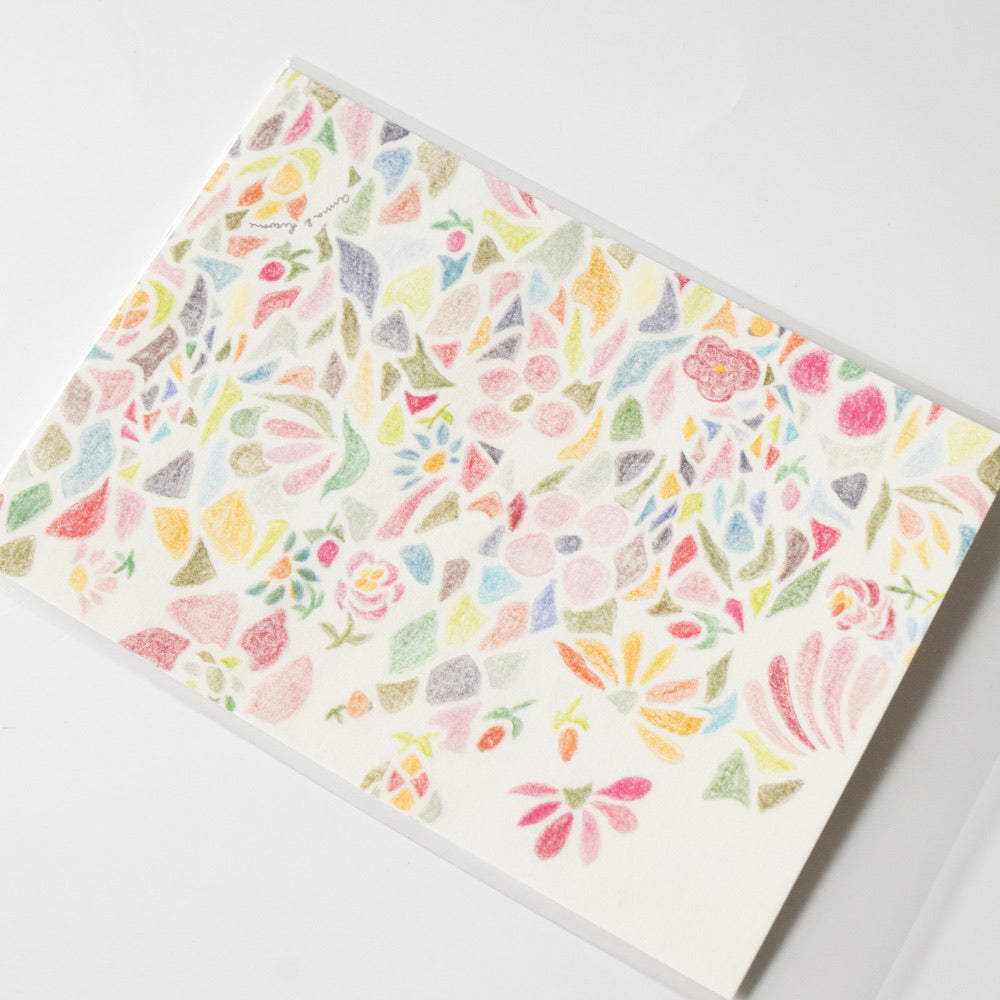 Postcard - Flower Colour pencil - A