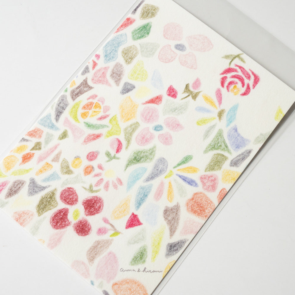 Postcard - Flower Colour pencil - B