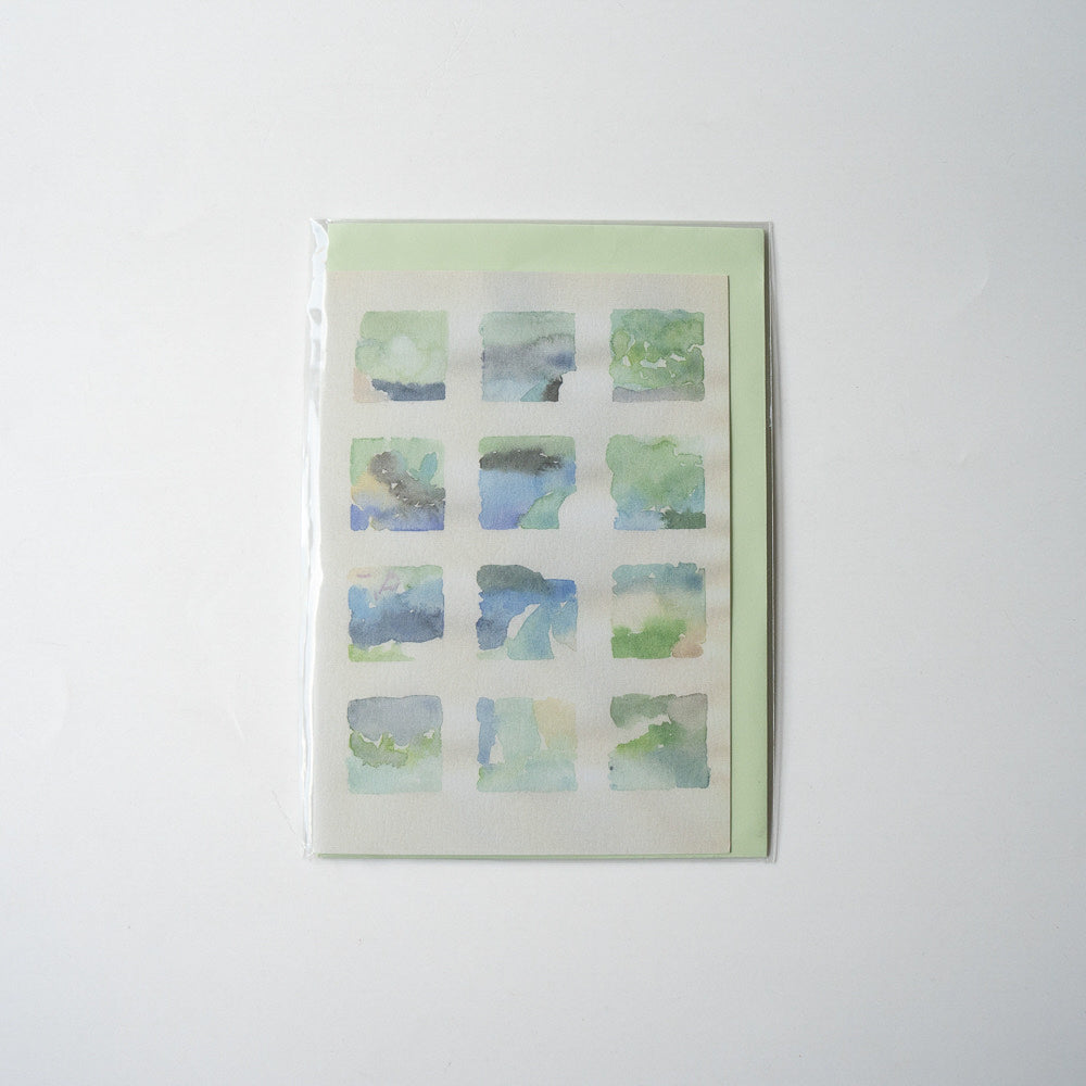 メッセージカード - Square Green