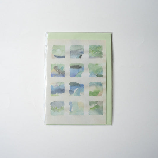 メッセージカード - Square Green