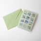 メッセージカード - Square Green