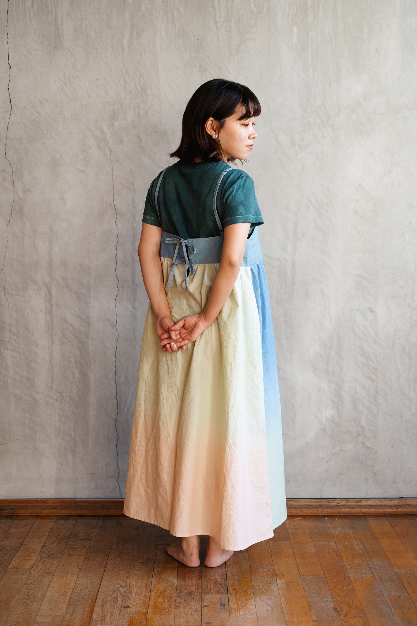 【受注生産】草木染めキャミソールワンピース　Mist＜霧＞
