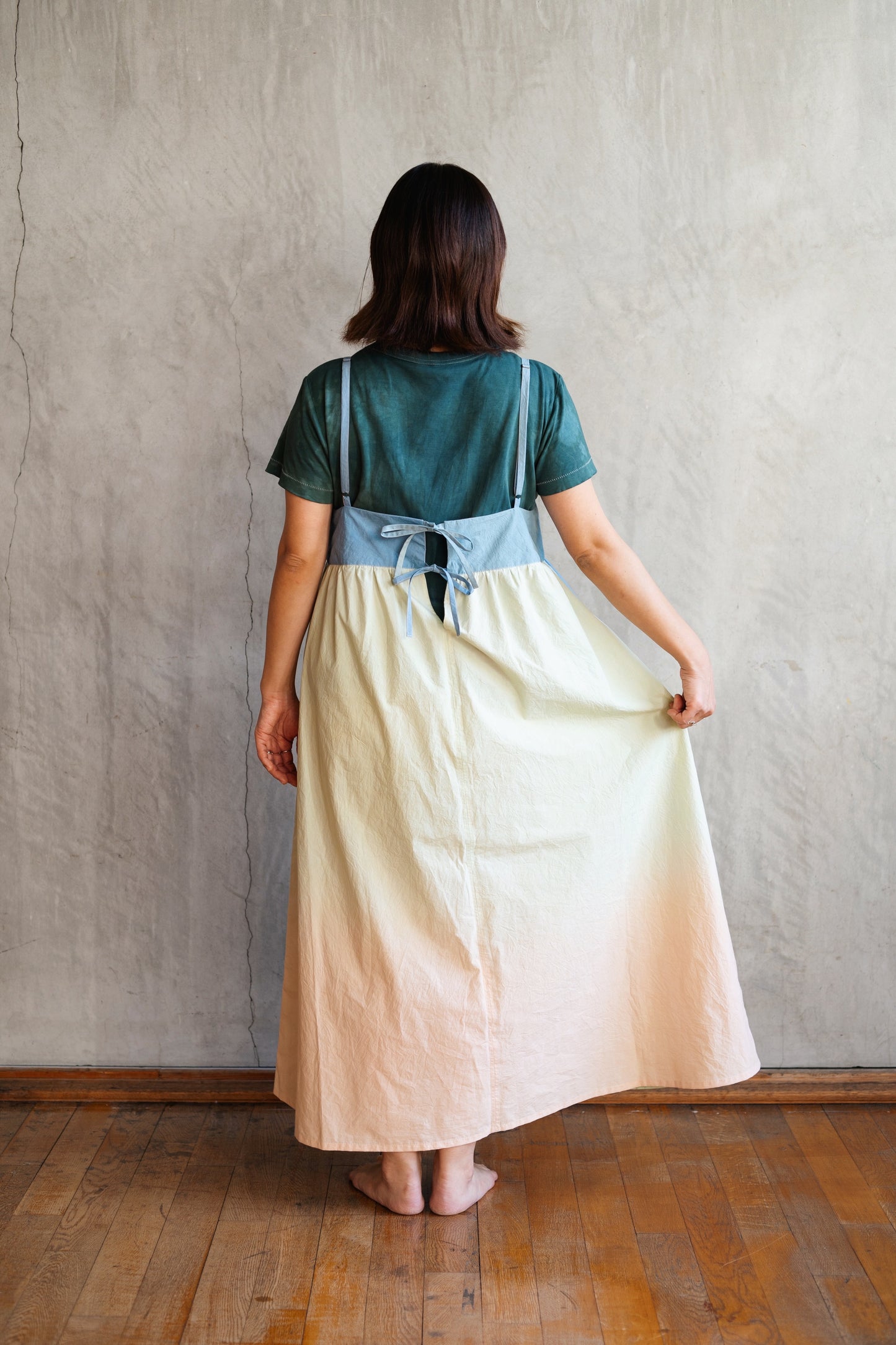 【受注生産】草木染めキャミソールワンピース　Mist＜霧＞