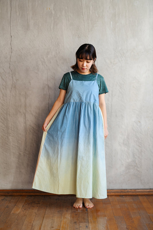 【受注生産】草木染めキャミソールワンピース　Mist＜霧＞