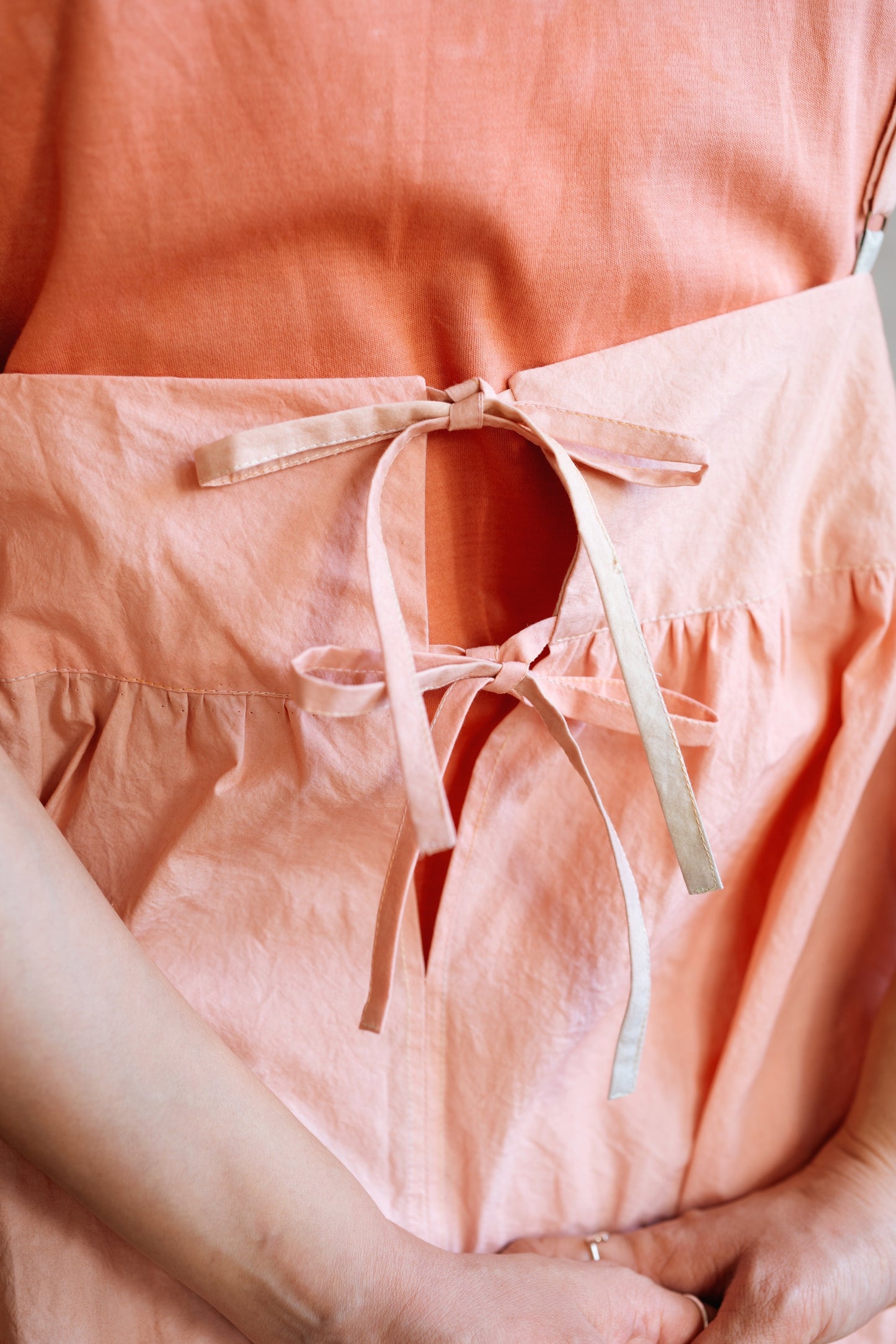 【受注生産】草木染めキャミソールワンピース　Sunrise＜朝焼け＞