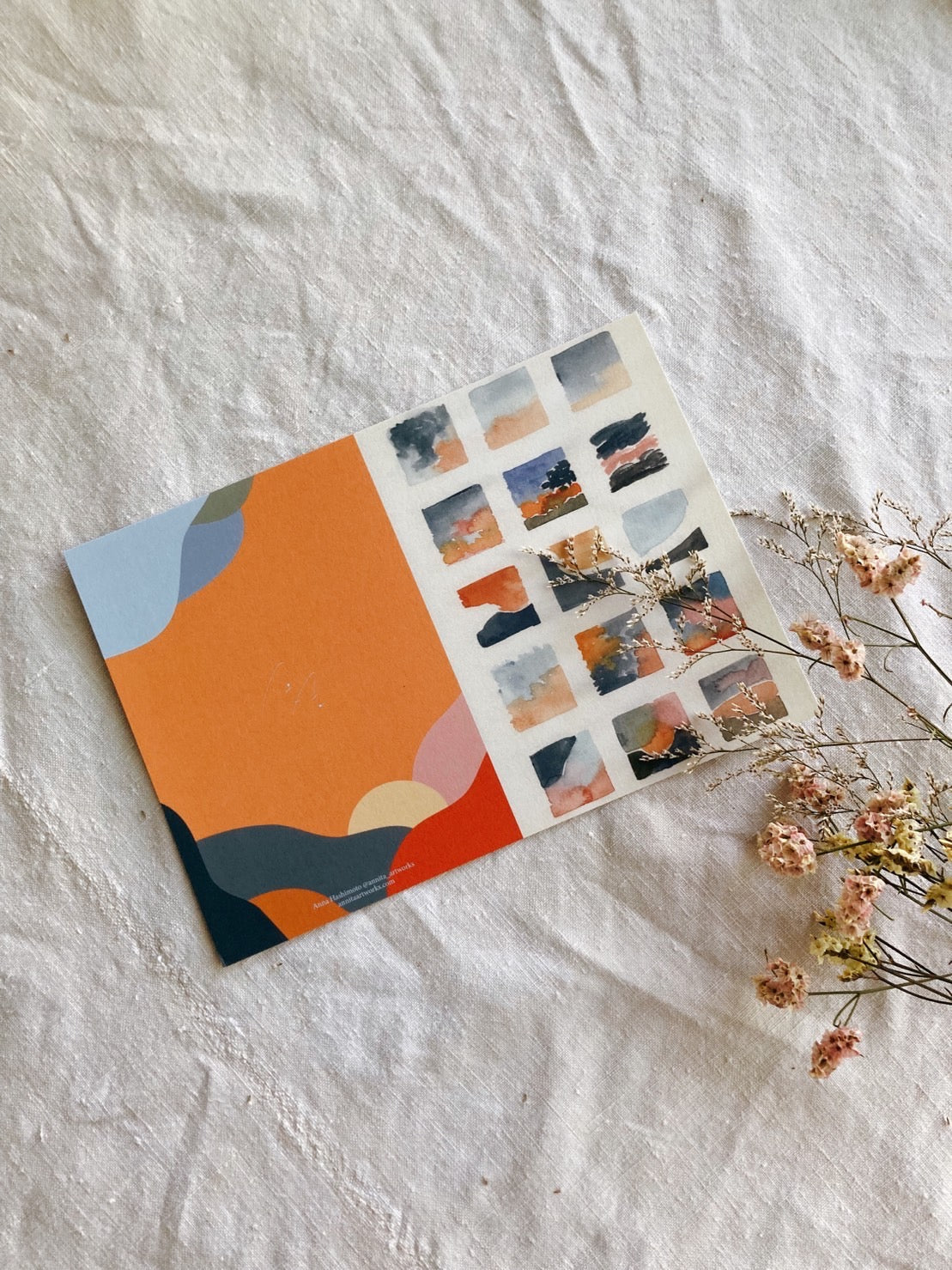 メッセージカード - Square Sunset