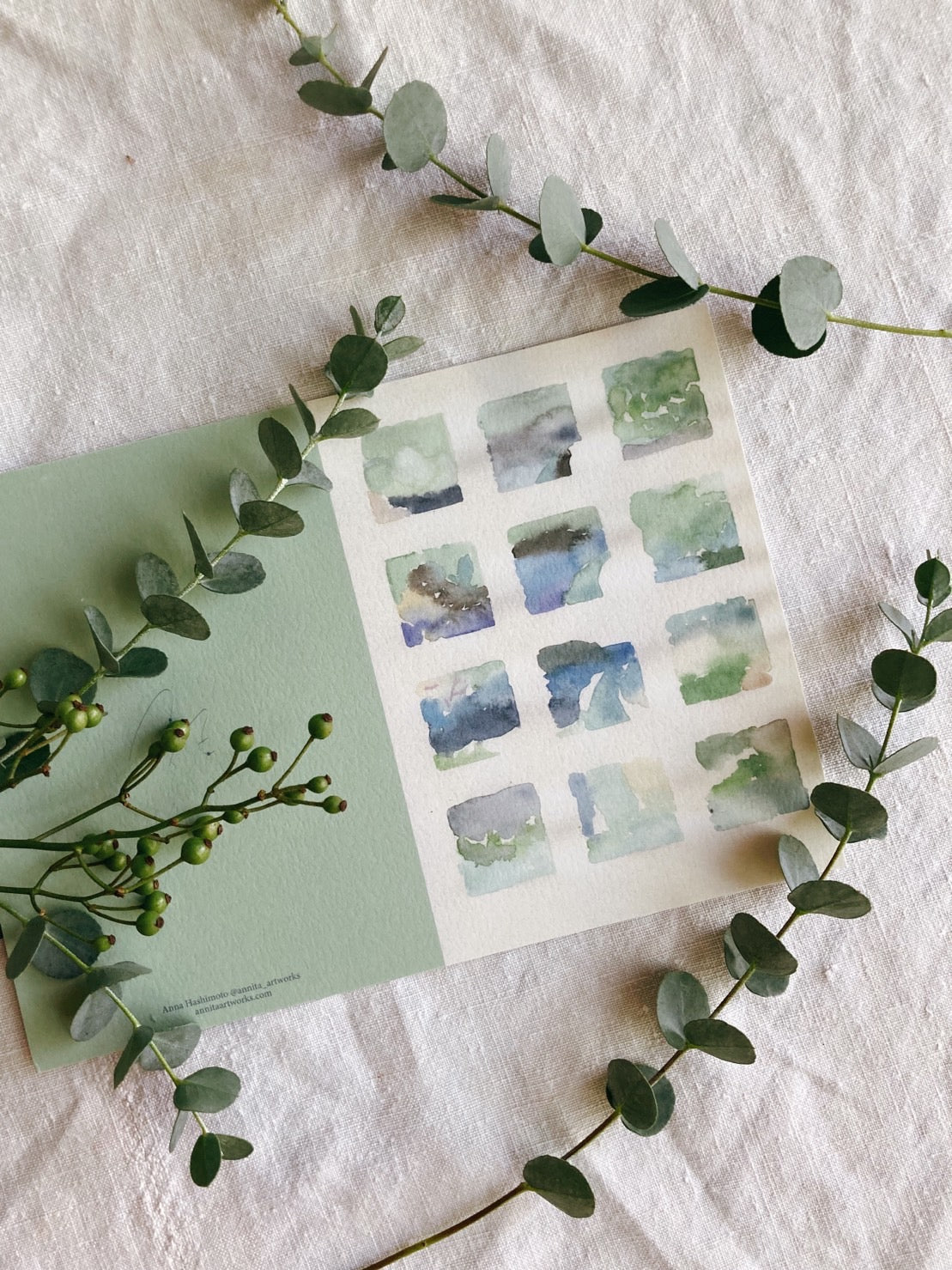 メッセージカード - Square Green