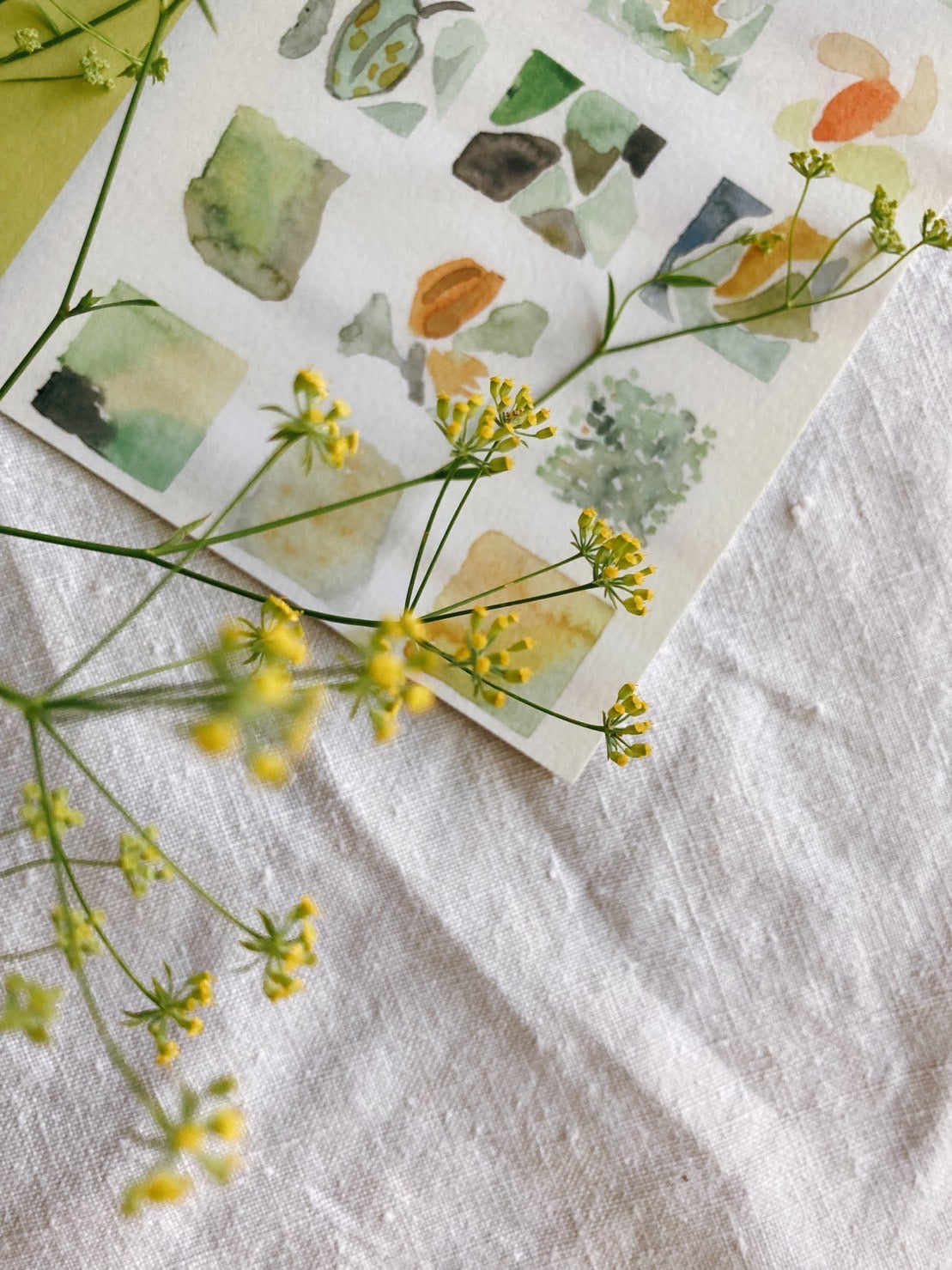 メッセージカード - Square Yellow