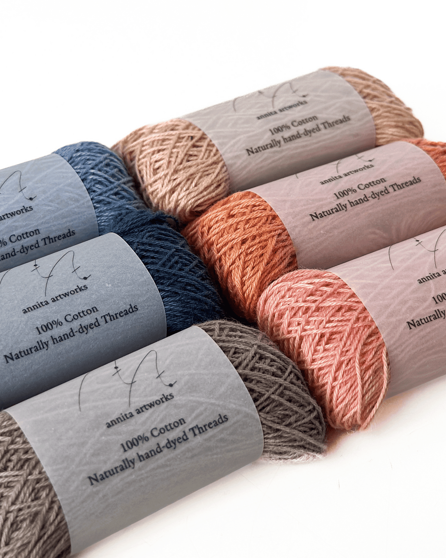 草木染め糸+ポストカードセット Sunset