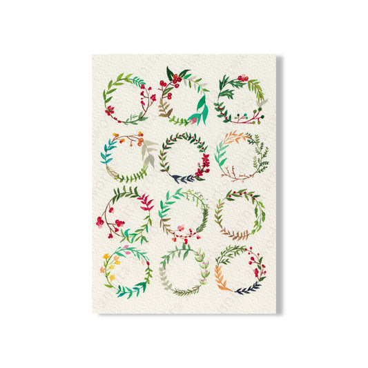 Postcard - 12 Wreaths