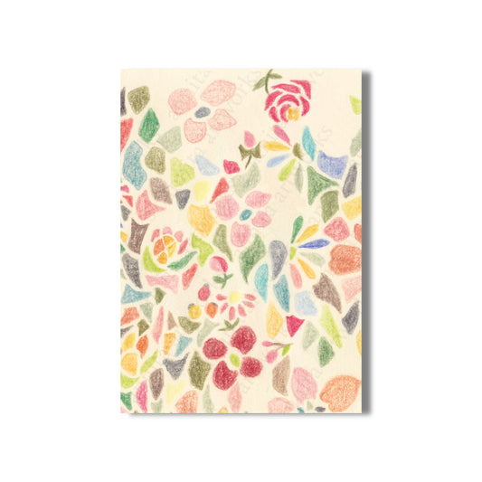 Postcard - Flower Colour pencil - B