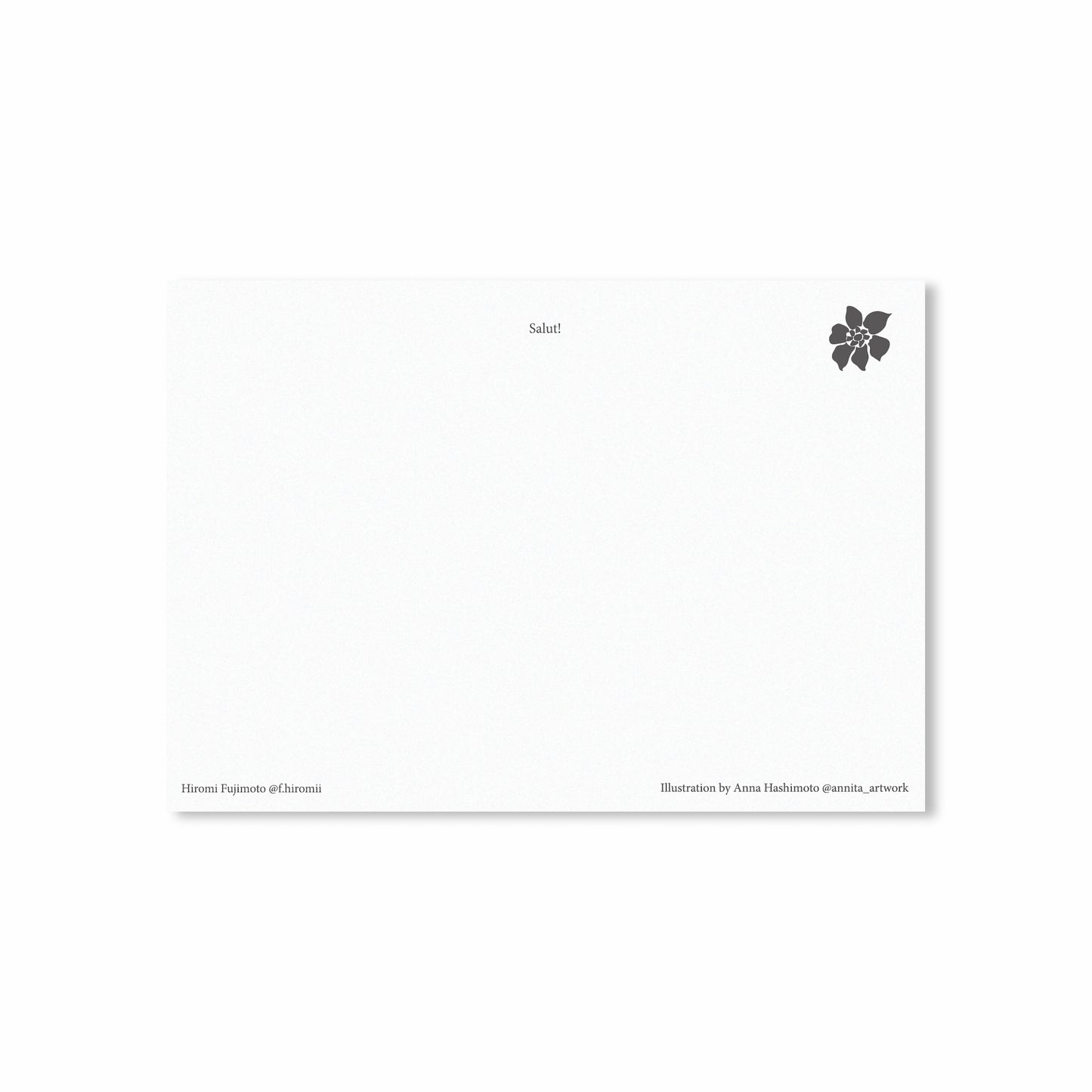 Postcard - Flower Colour pencil - A