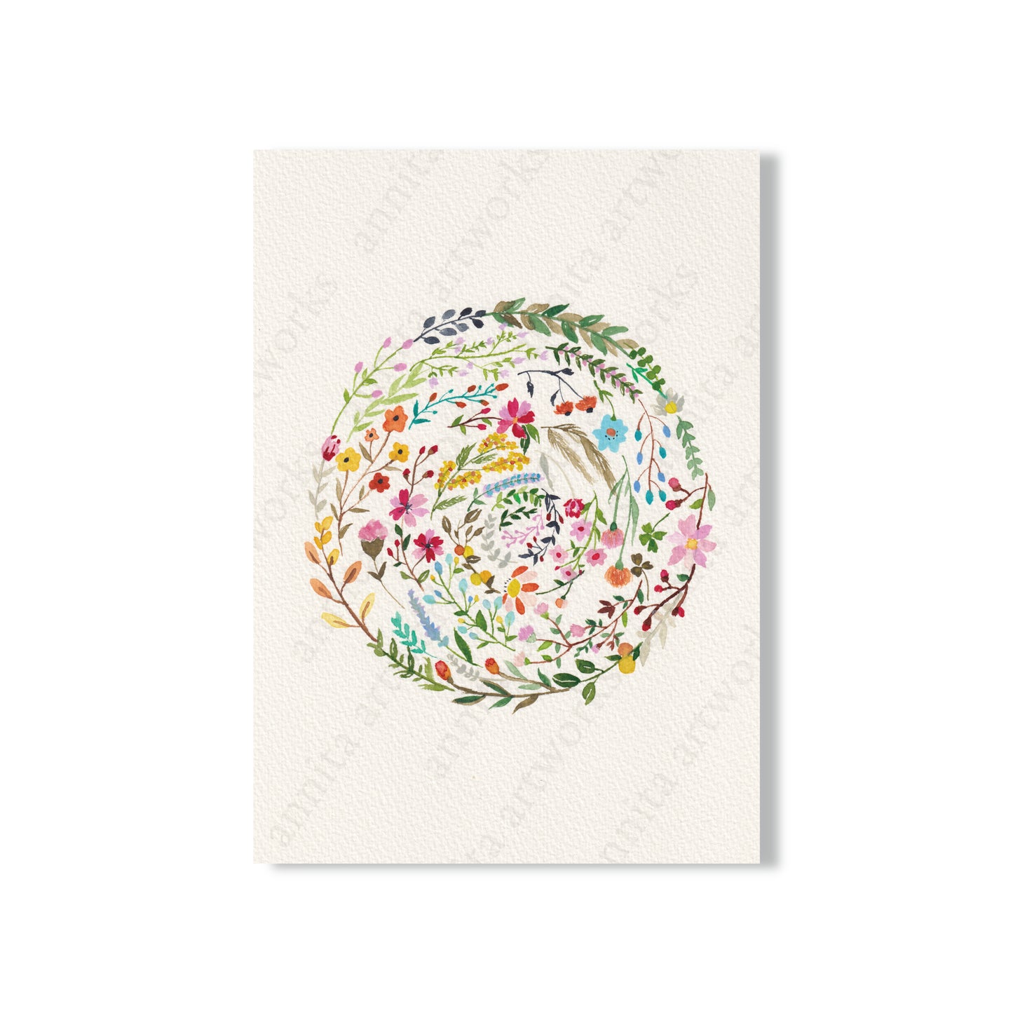 Postcard - Flower Circle