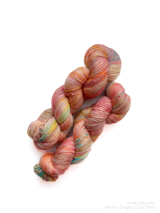Merino Singles 珊瑚の花びら - Coral Petal