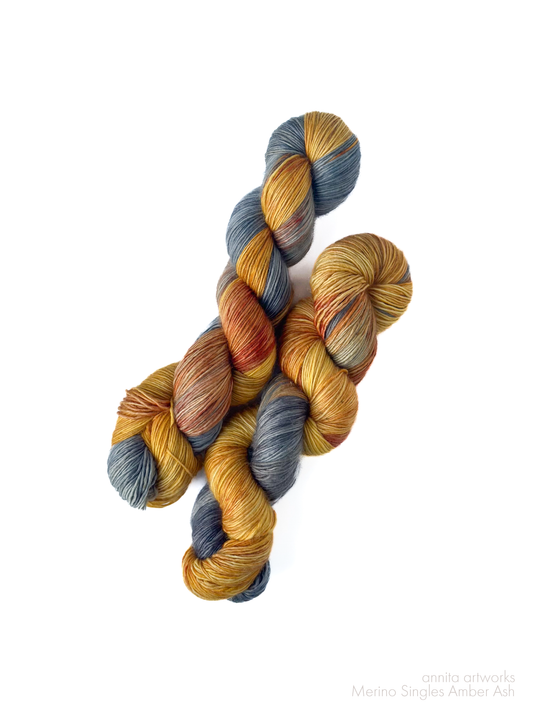 Merino Singles 琥珀と灰 - Amber Ash