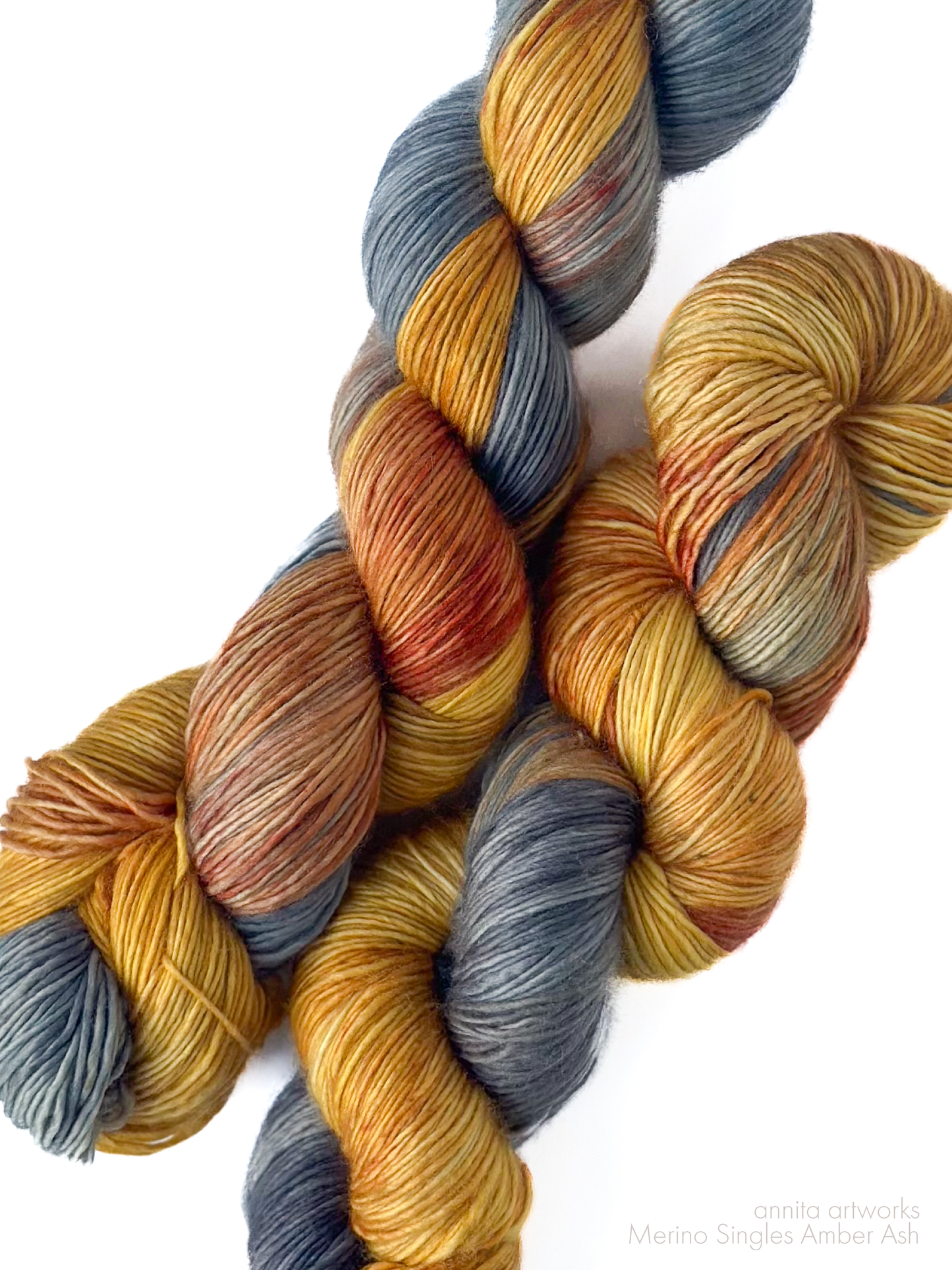 Merino Singles 琥珀と灰 - Amber Ash